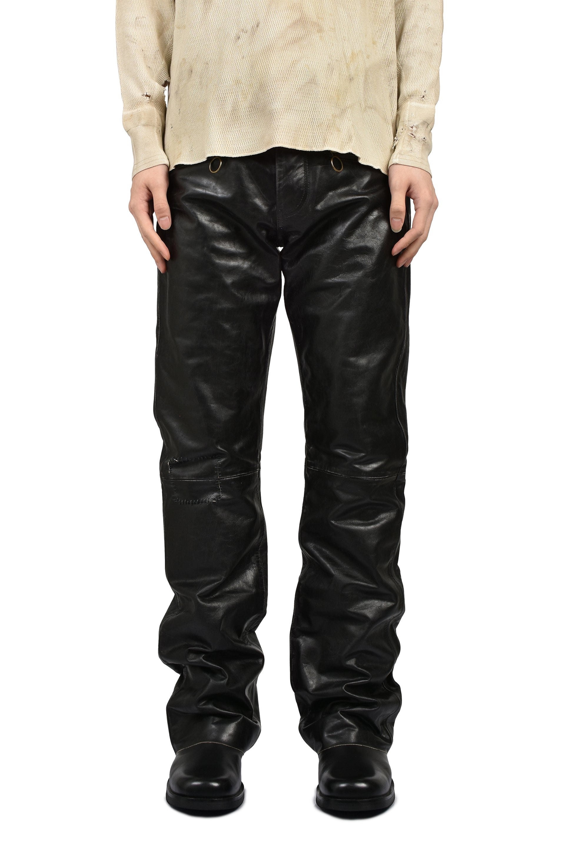 WICKED GAME LEATHER FLARES / BLK SAND