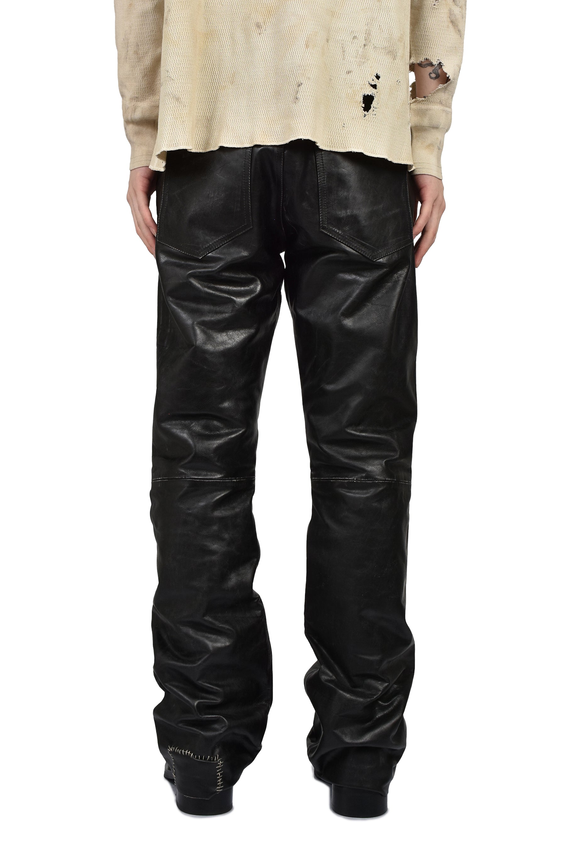 WICKED GAME LEATHER FLARES / BLK SAND