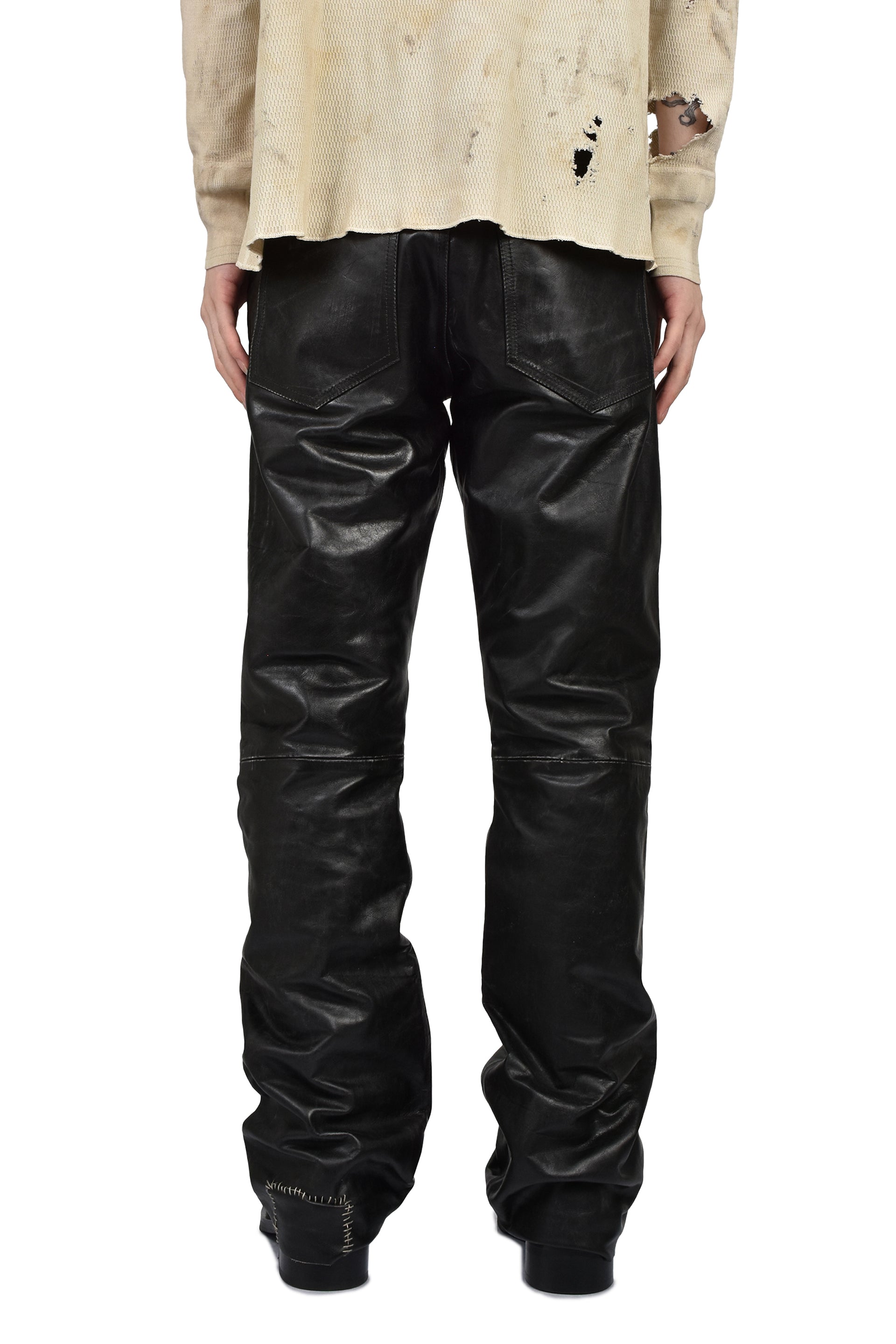 WICKED GAME LEATHER FLARES / BLK SAND