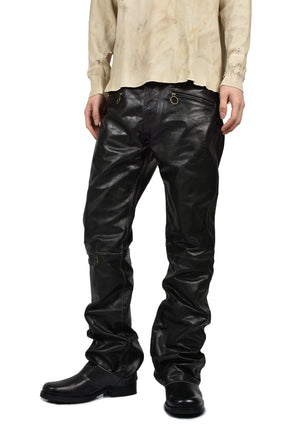 WICKED GAME LEATHER FLARES / BLK SAND
