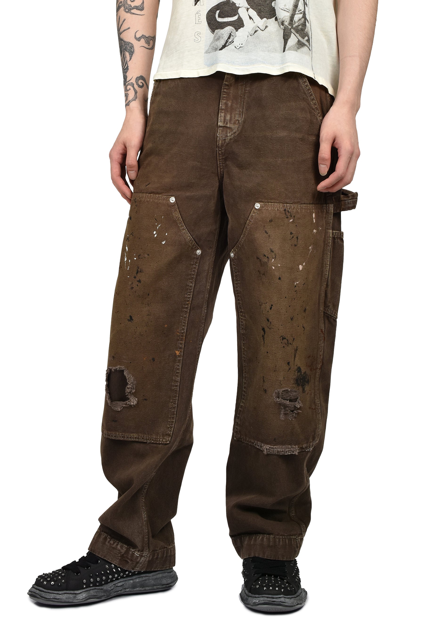 DOUBLE KNEE PAINT PANTS / BRW