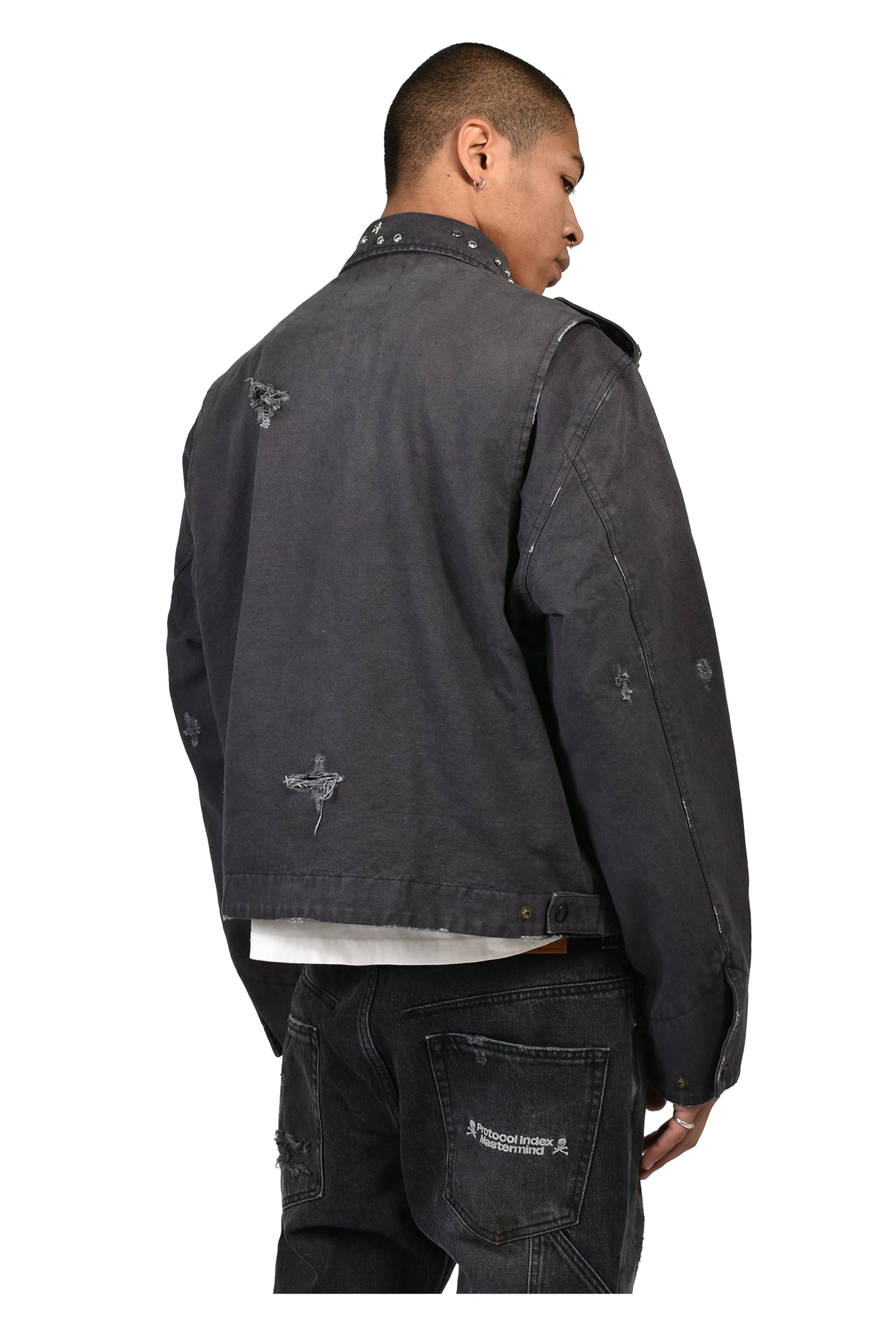 STUDDED WORK JACKET / BLK