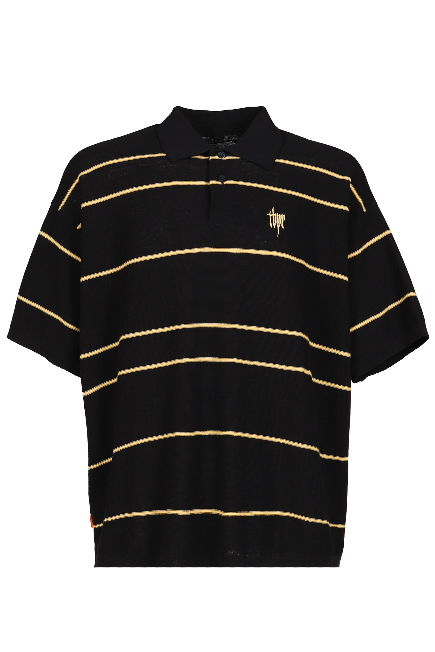 TBPR / BORDER KNIT POLO / BLK