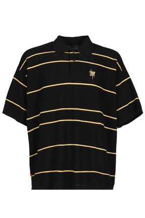 TBPR / BORDER KNIT POLO / BLK