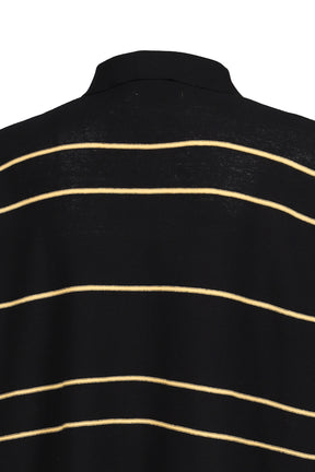 TBPR / BORDER KNIT POLO / BLK