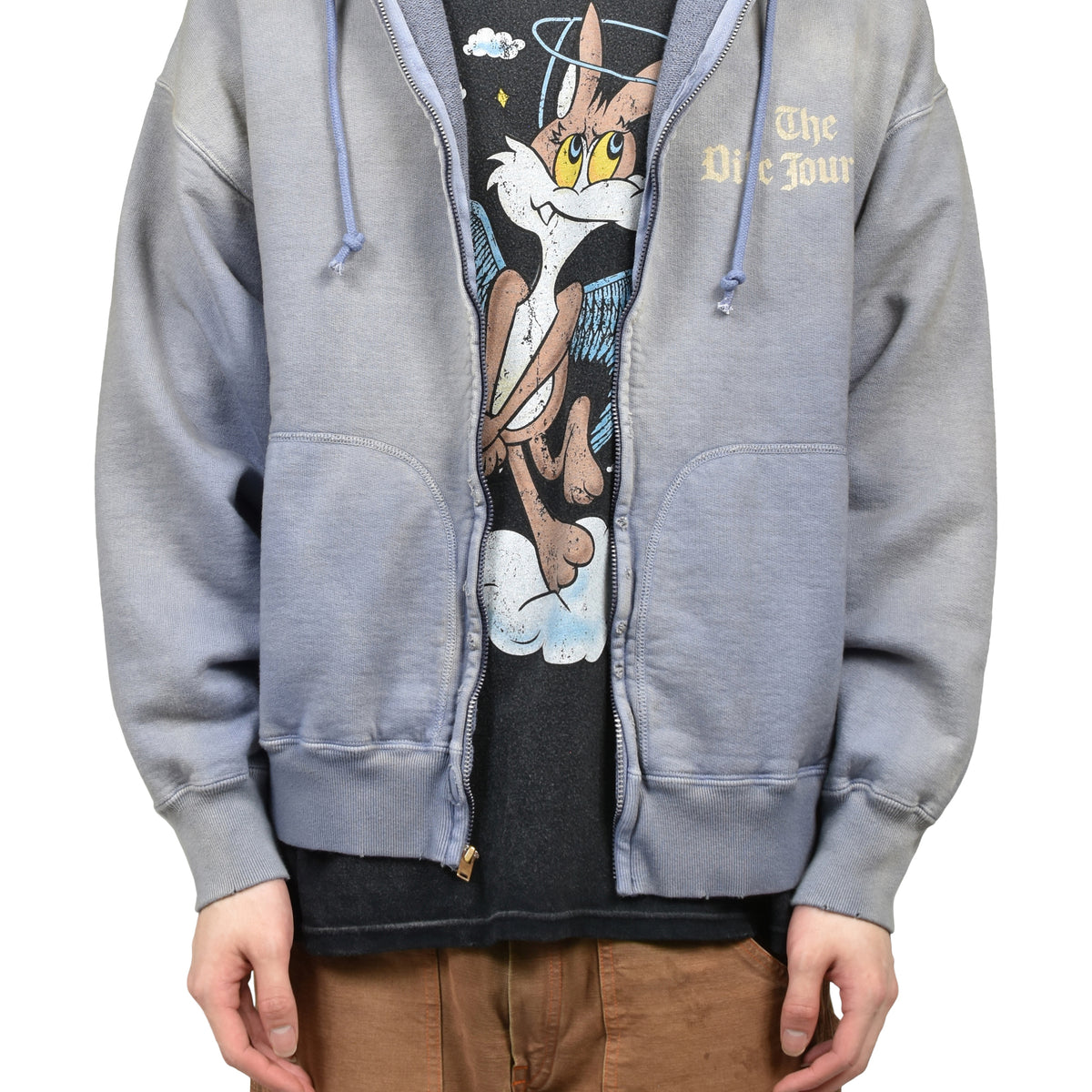 BOW WOW バウワウ SS26 THE DITC JOURNAL ZIP HOODIE AGED / EGGPLANT