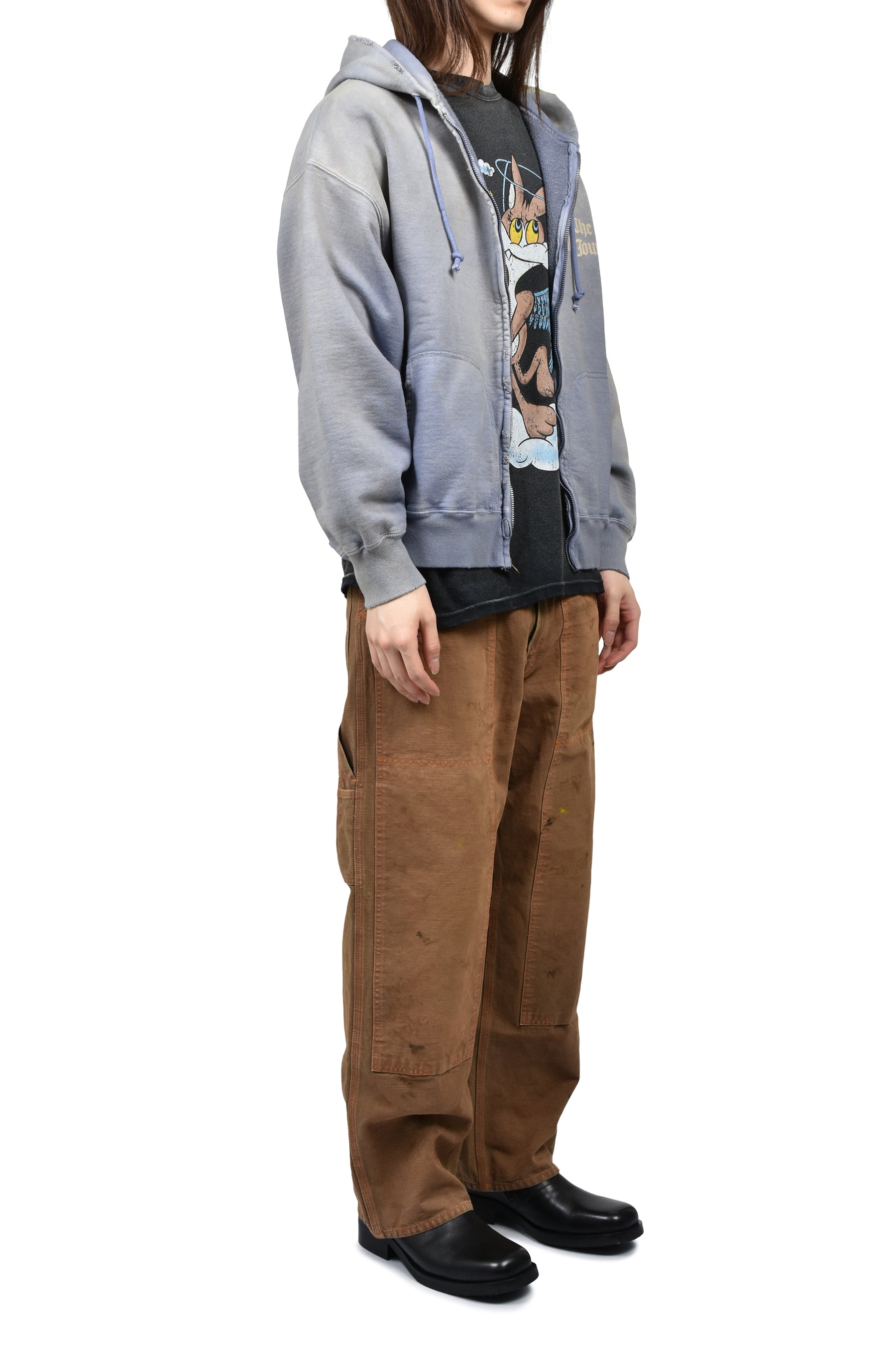 BOW WOW バウワウ SS26 THE DITC JOURNAL ZIP HOODIE AGED / EGGPLANT