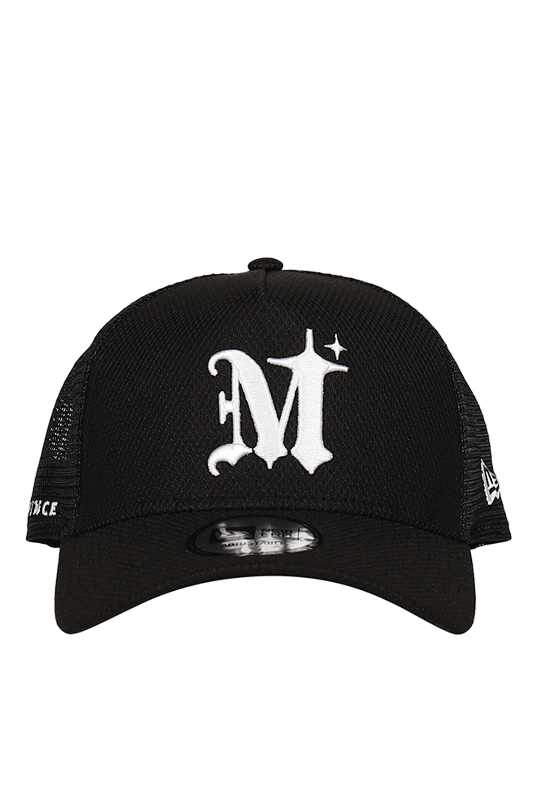 NEWERA 9FORTY AUTHENTIC LOGO TRUCKER CAP / BLK/WHT