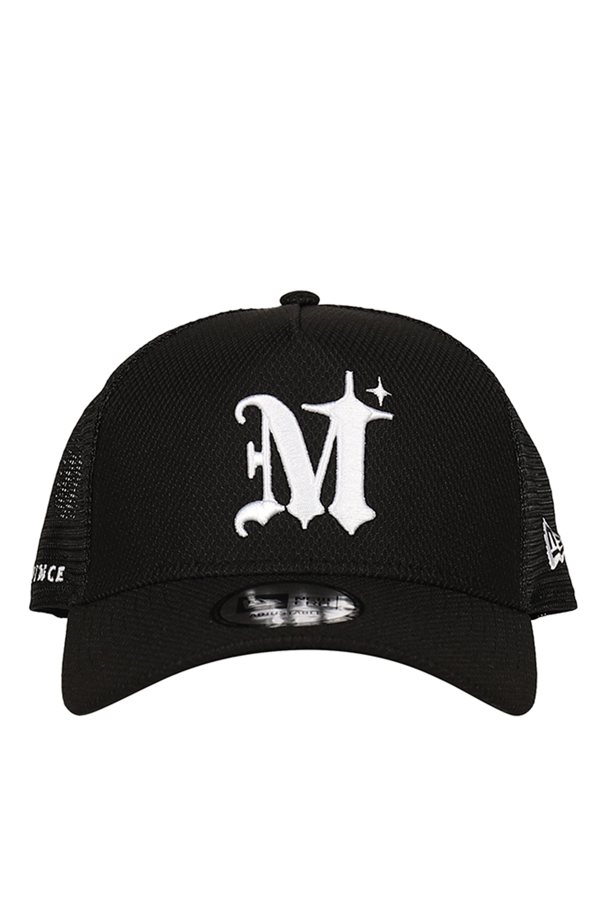 NEWERA 9FORTY AUTHENTIC LOGO TRUCKER CAP / BLK/WHT
