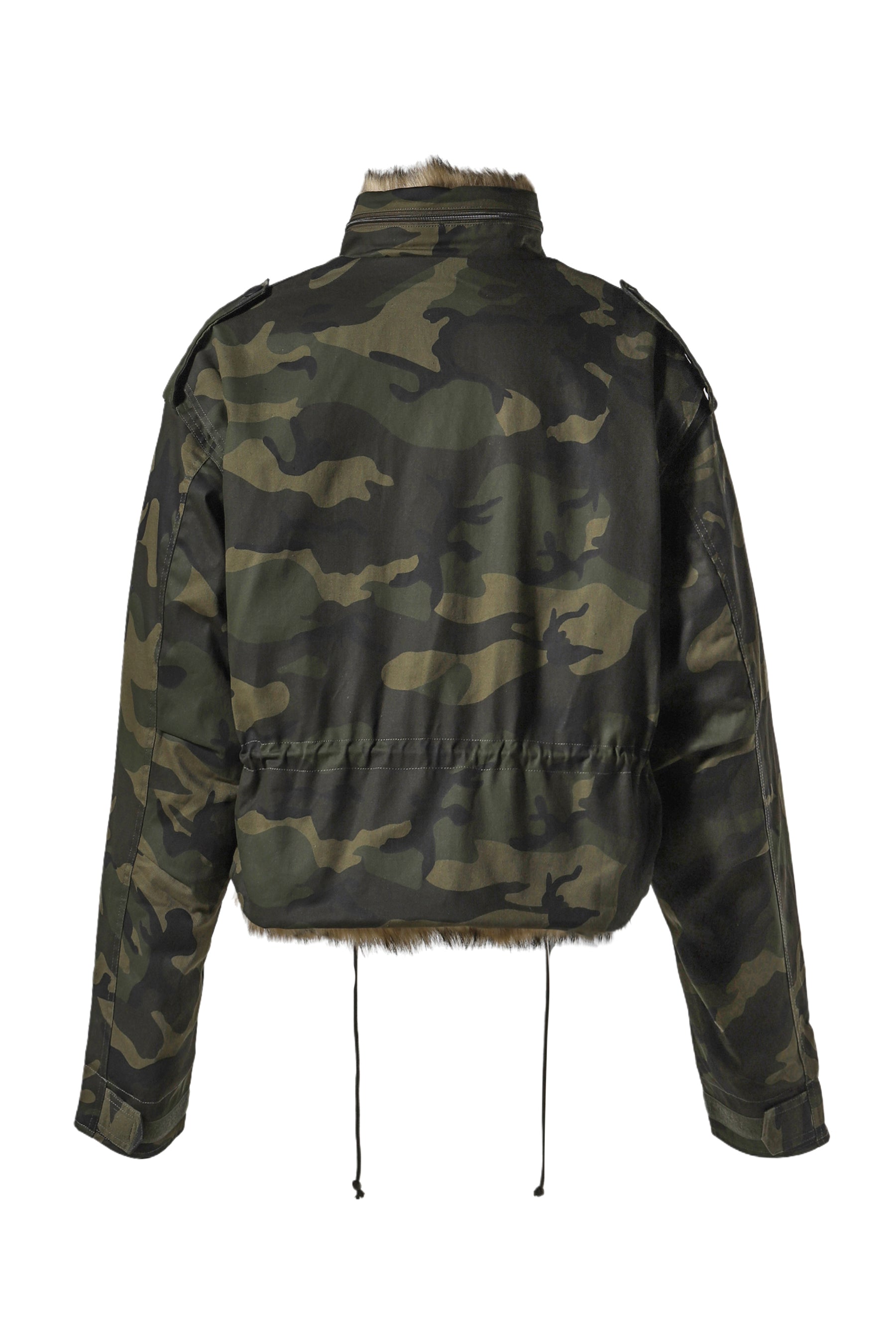 FUR MILITARY FIELD JACKET / CAMO