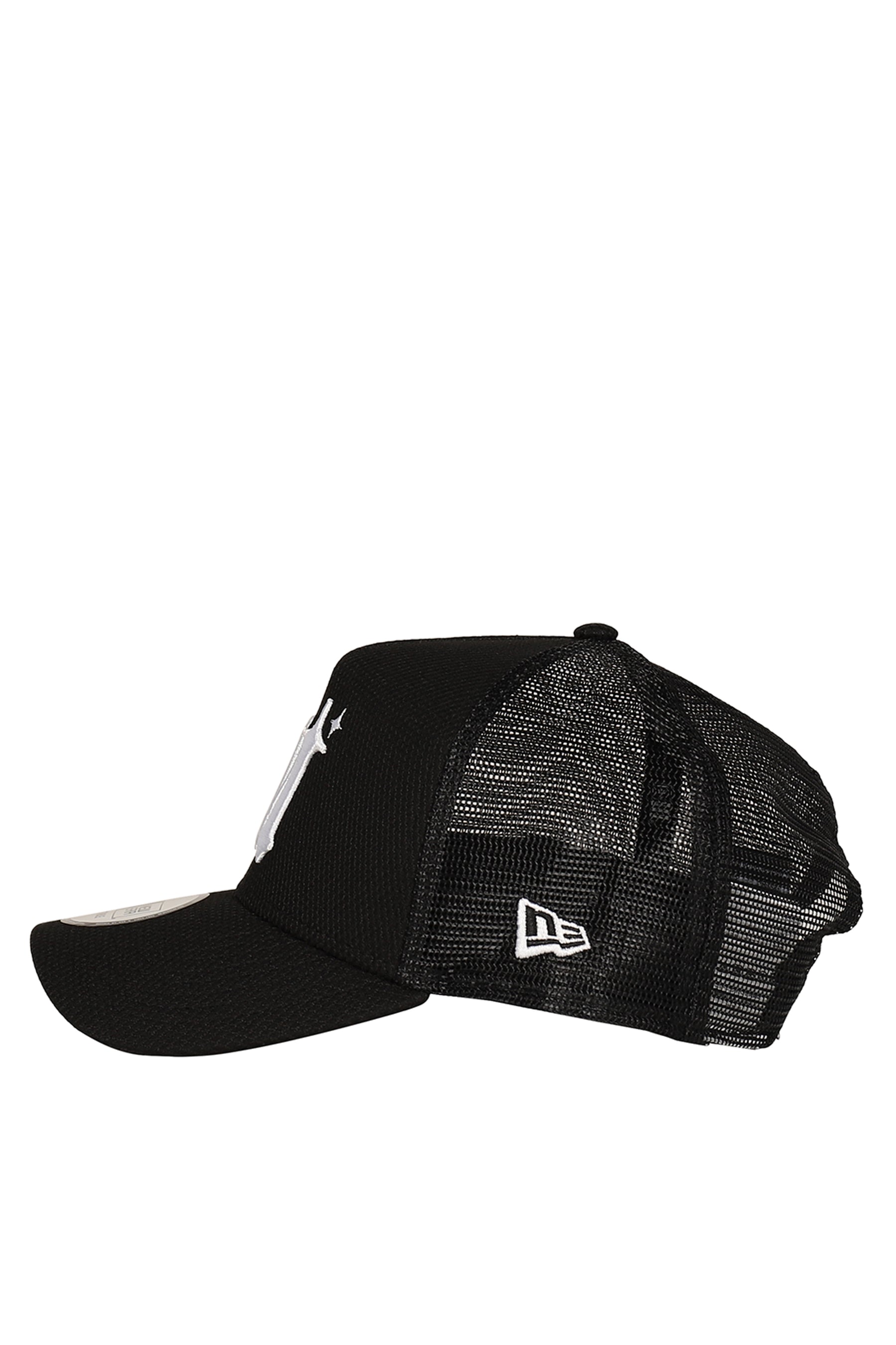 NEWERA 9FORTY AUTHENTIC LOGO TRUCKER CAP / BLK/WHT