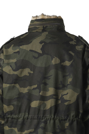 FUR MILITARY FIELD JACKET / CAMO