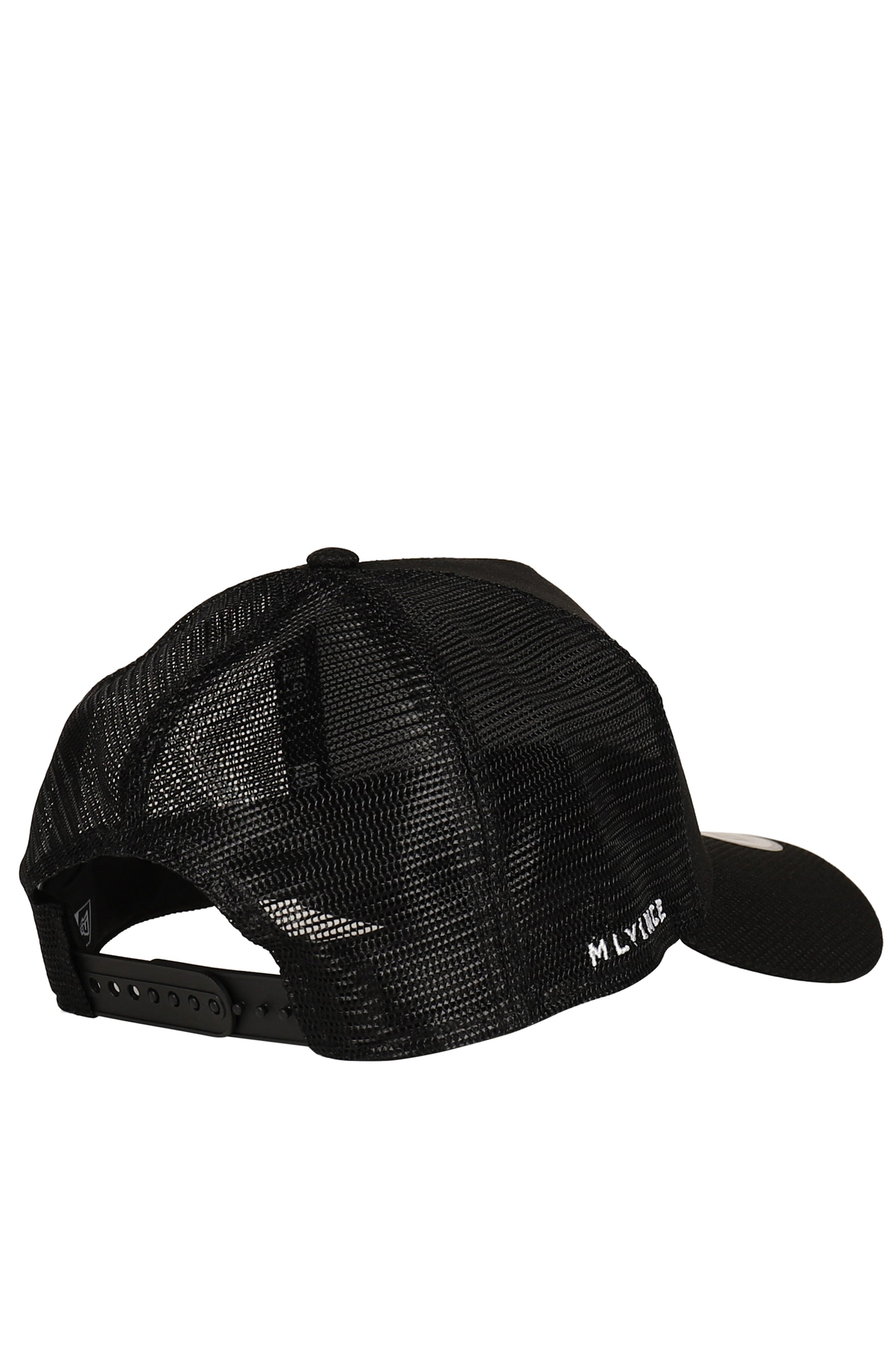 NEWERA 9FORTY AUTHENTIC LOGO TRUCKER CAP / BLK/WHT