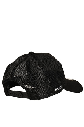 NEWERA 9FORTY AUTHENTIC LOGO TRUCKER CAP / BLK/WHT