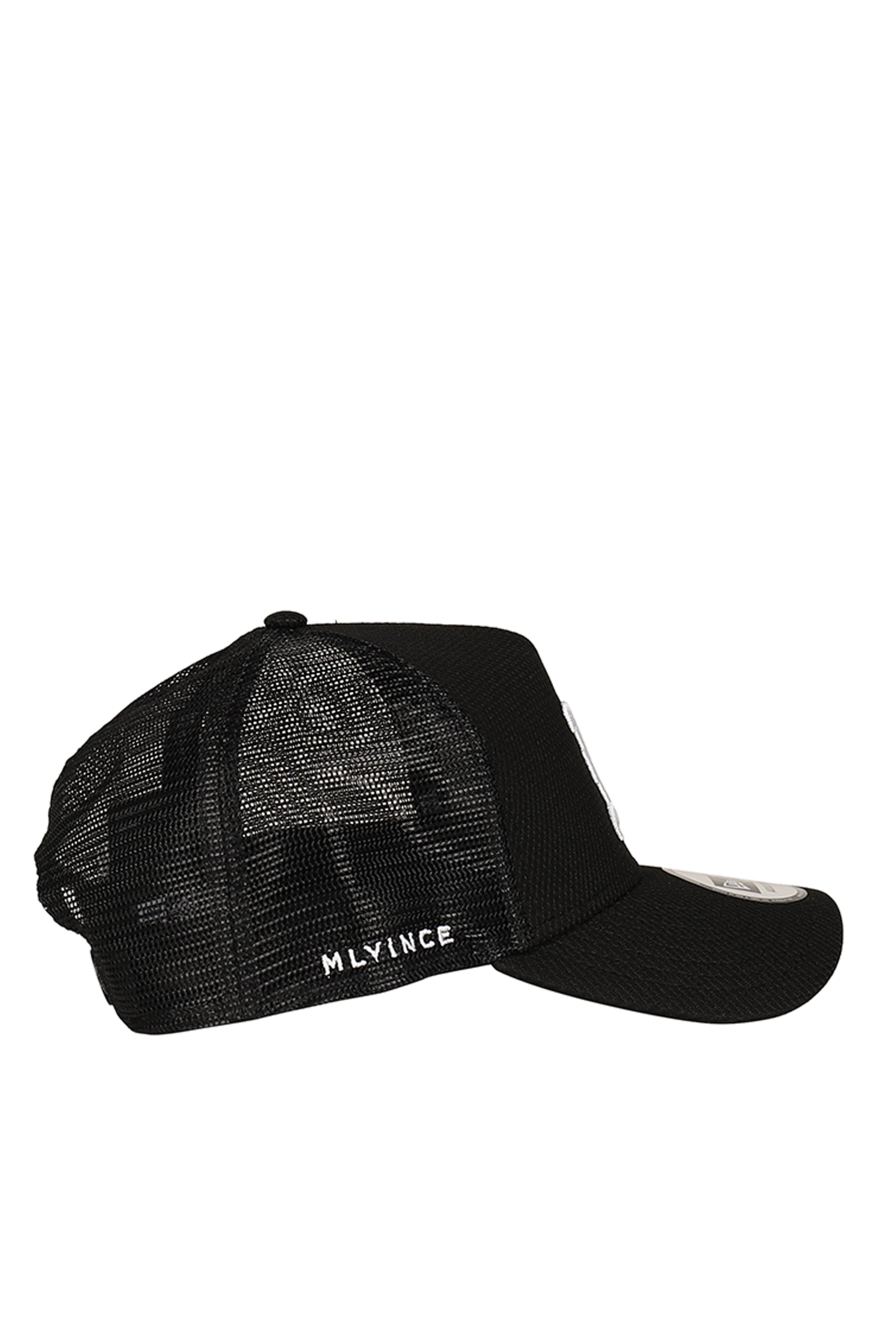 NEWERA 9FORTY AUTHENTIC LOGO TRUCKER CAP / BLK/WHT