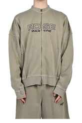 ZIP UP CREW / GRN SAGE WASHED GRN,SAGE WASHED GRY