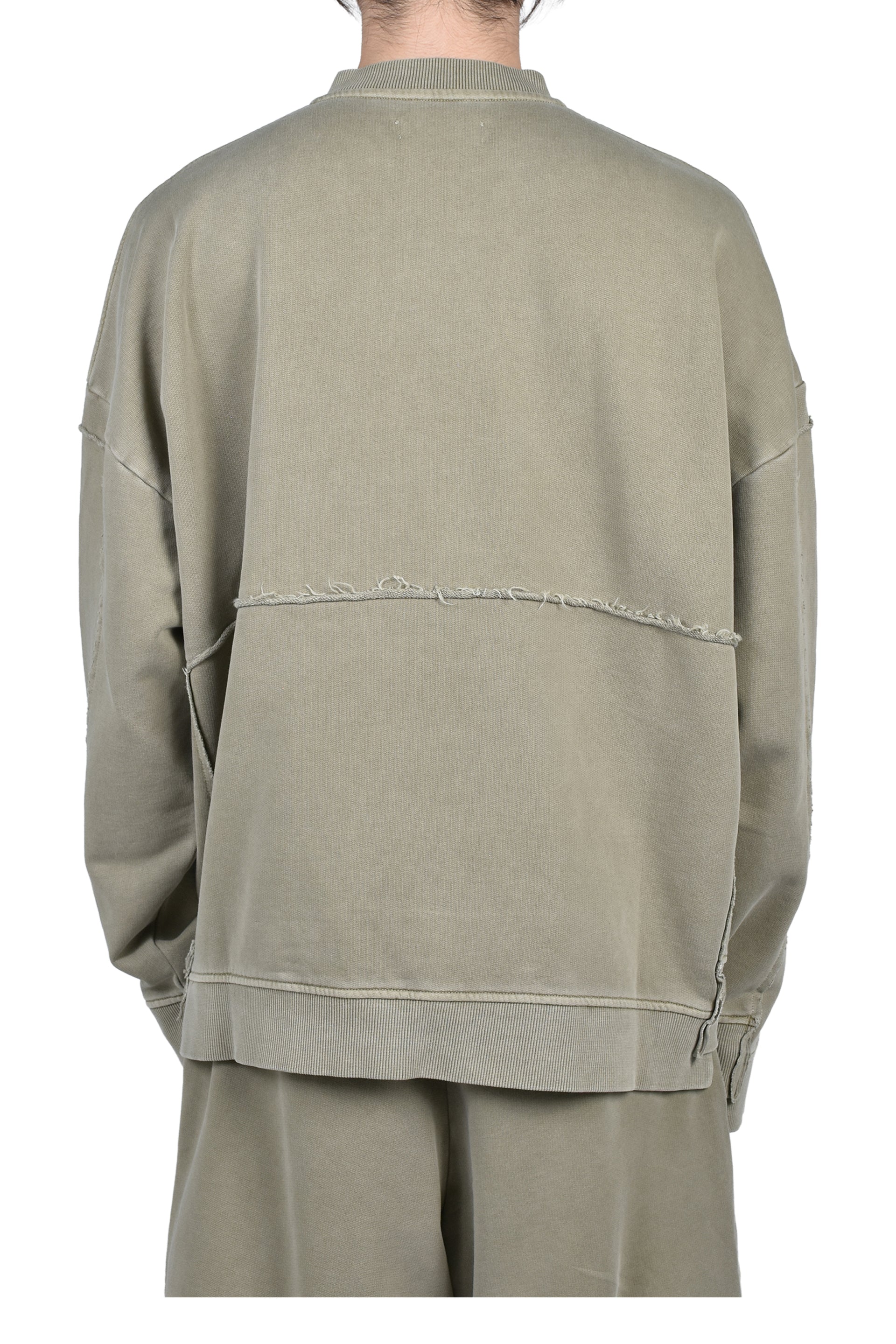 ZIP UP CREW / GRN SAGE WASHED GRN,SAGE WASHED GRY