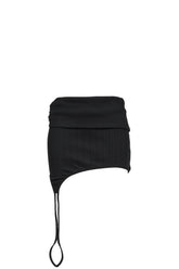 FOLDED MINI SKIRT / BLK