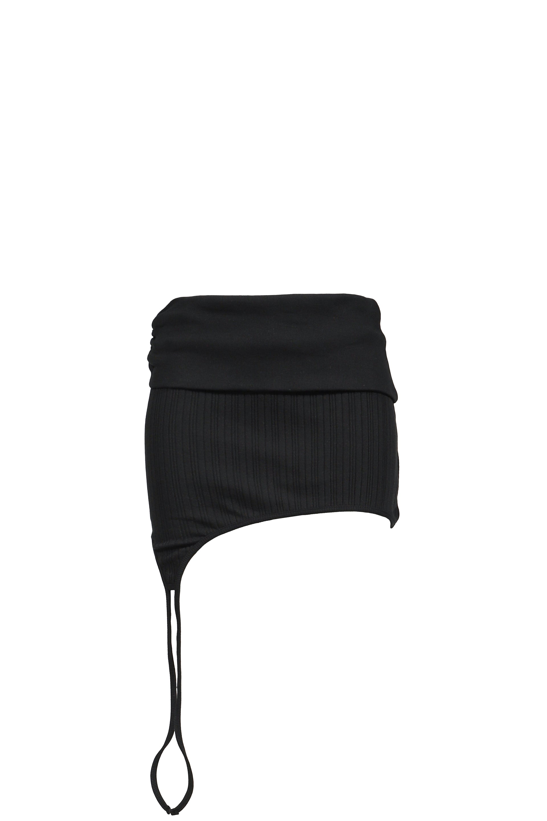 FOLDED MINI SKIRT / BLK
