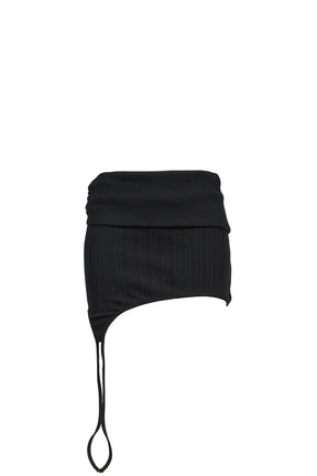 FOLDED MINI SKIRT / BLK