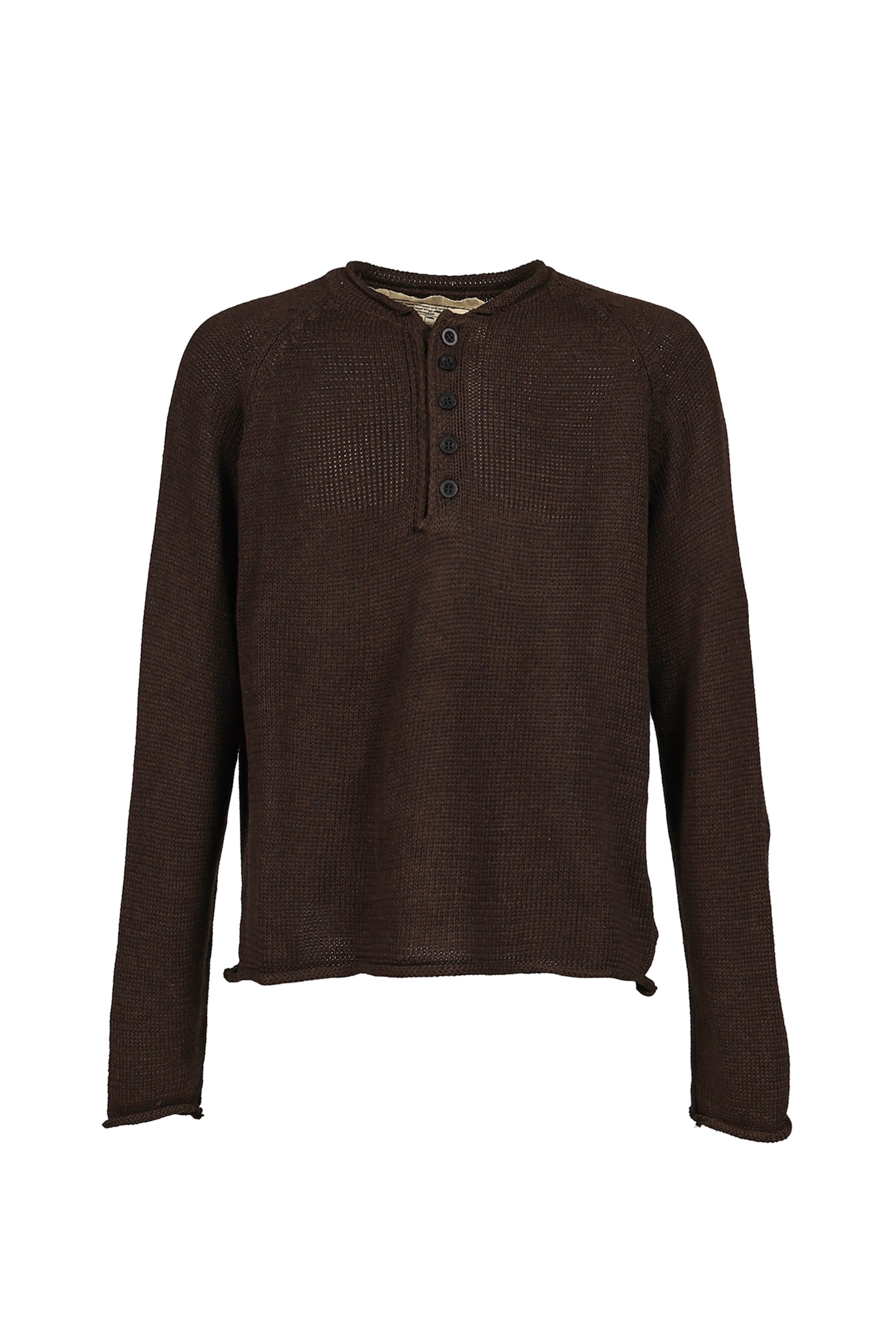 BUTTON COTTON USED SHIRT BROWN / BRW