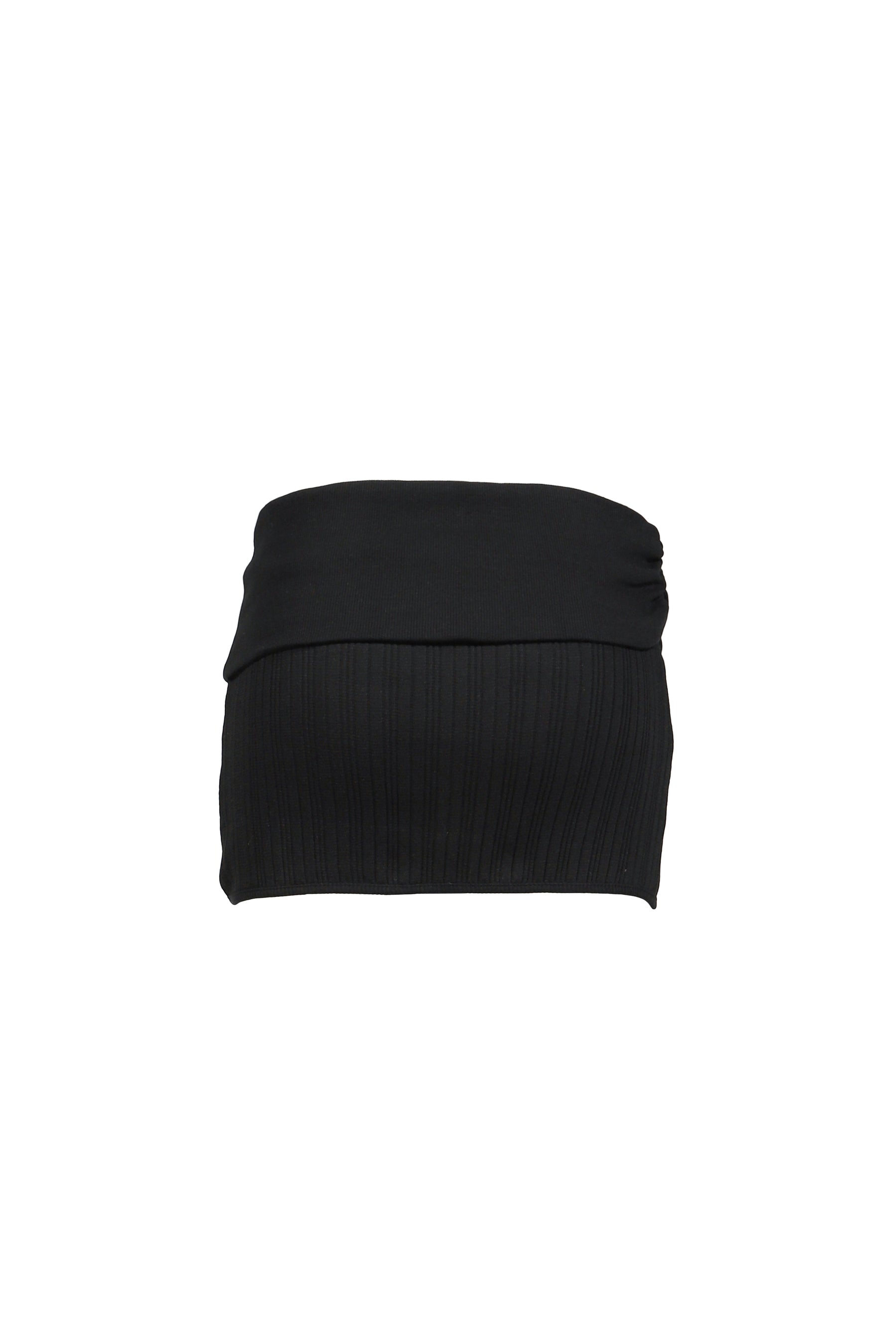 FOLDED MINI SKIRT / BLK