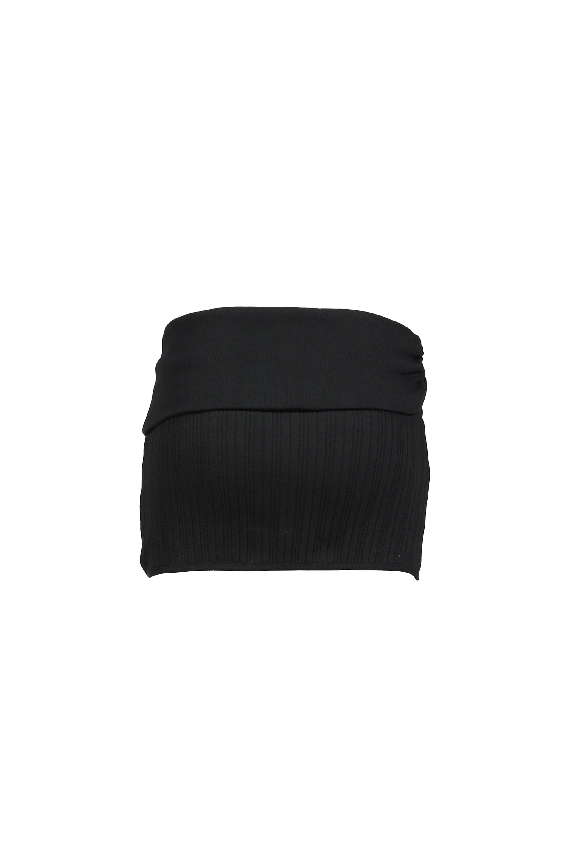 FOLDED MINI SKIRT / BLK