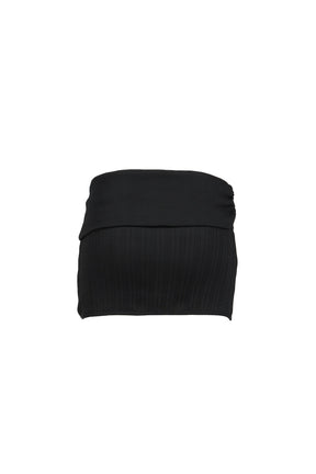 FOLDED MINI SKIRT / BLK