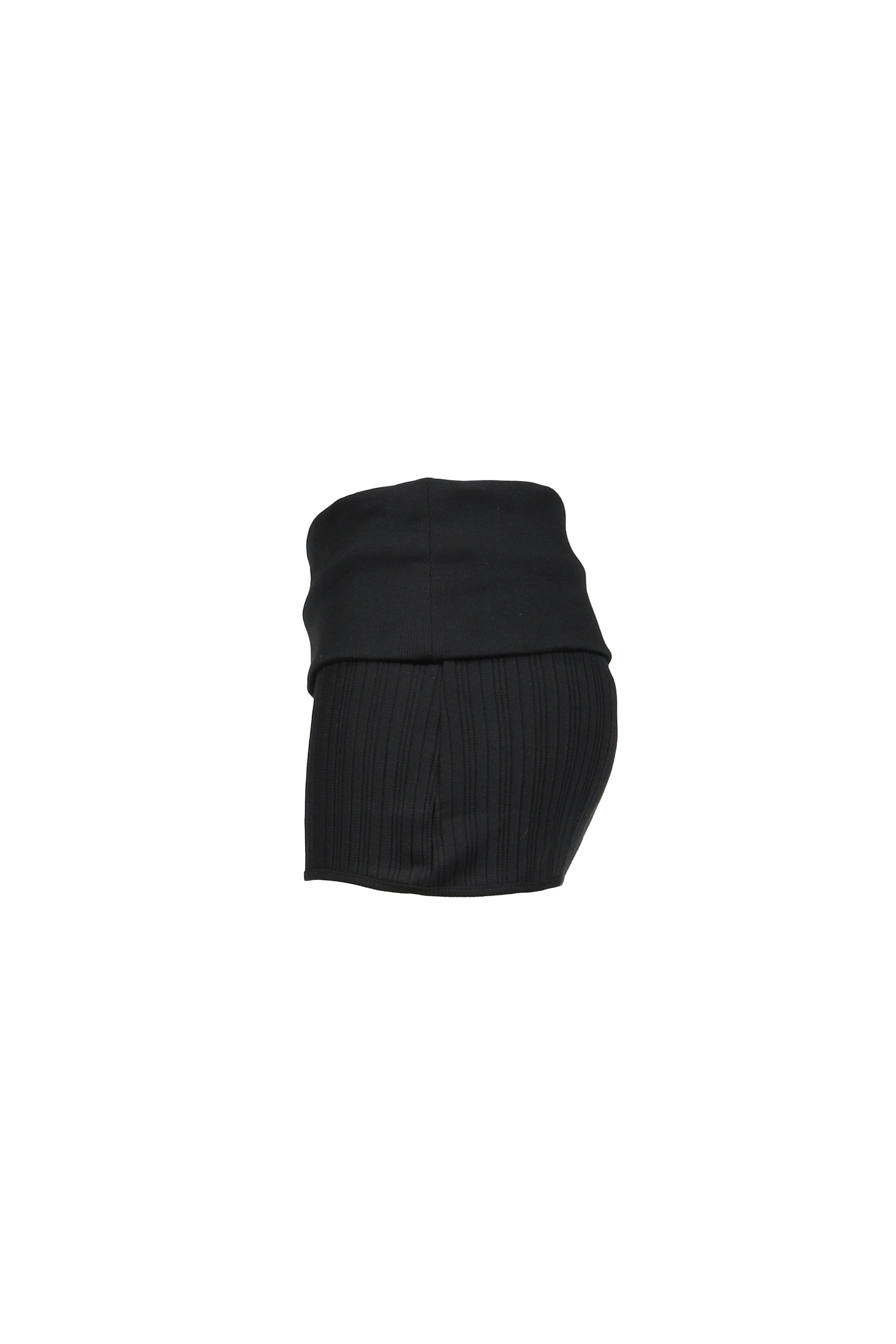 FOLDED MINI SKIRT / BLK