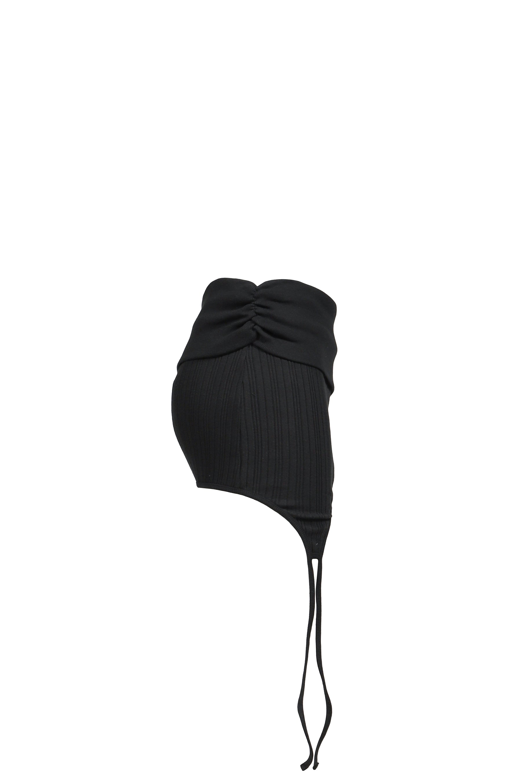 FOLDED MINI SKIRT / BLK