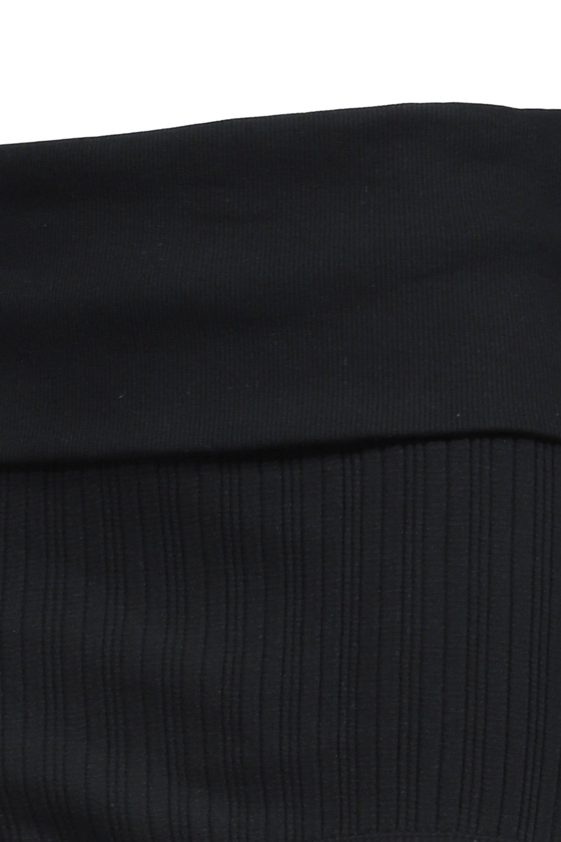 FOLDED MINI SKIRT / BLK