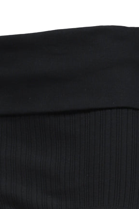 FOLDED MINI SKIRT / BLK