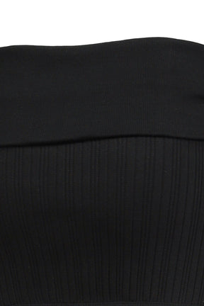 FOLDED MINI SKIRT / BLK
