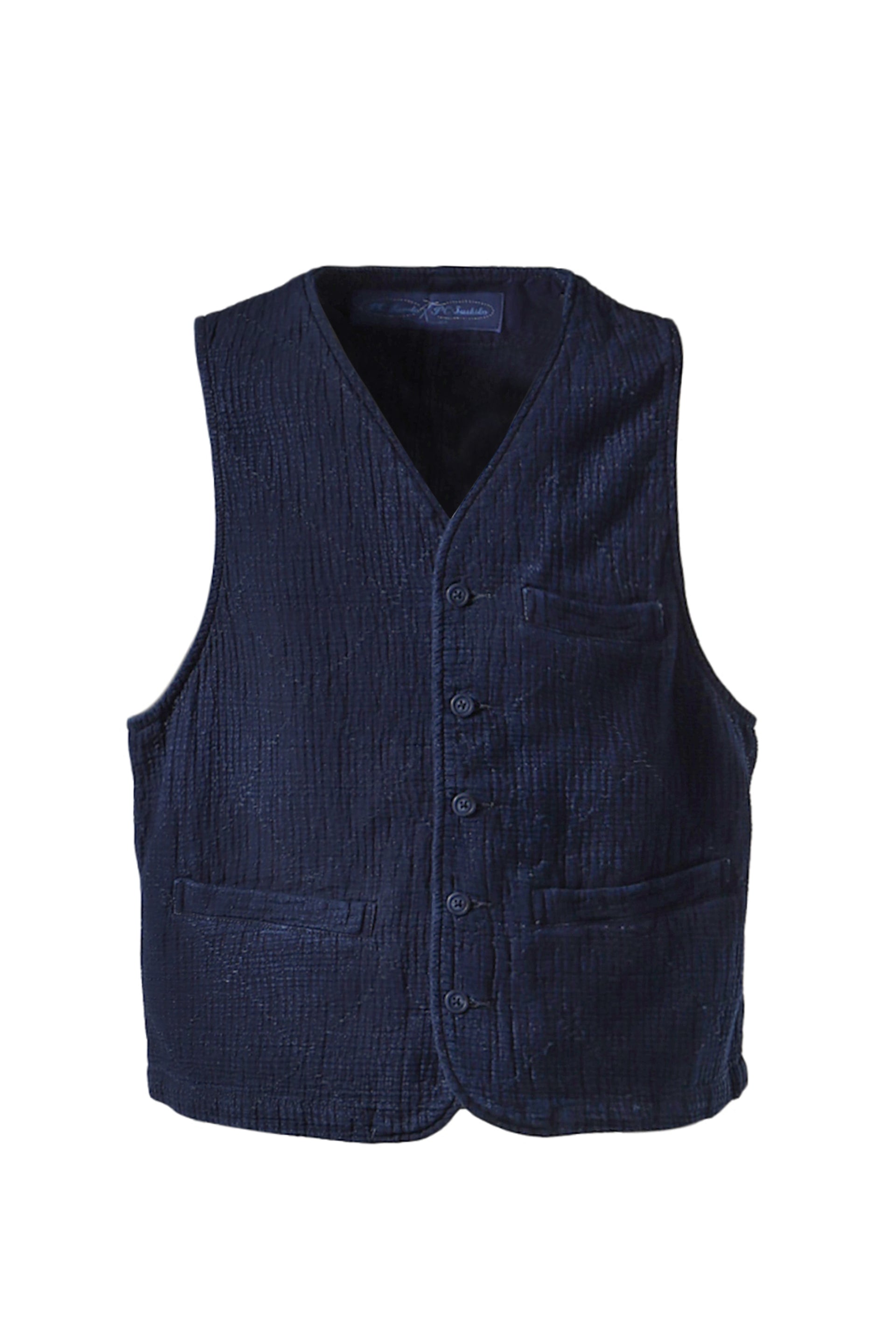 PORTER CLASSIC NEW SASHIKO LIGHT３PIECE KATSU VEST / BLU
