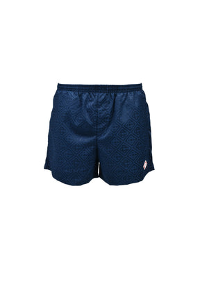MONOGRAM JACQUARD SWIM SHORTS / NVY
