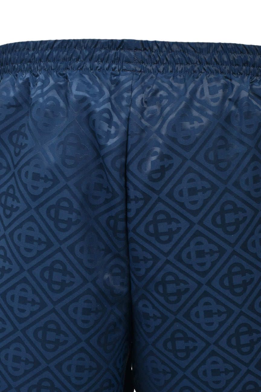 MONOGRAM JACQUARD SWIM SHORTS / NVY