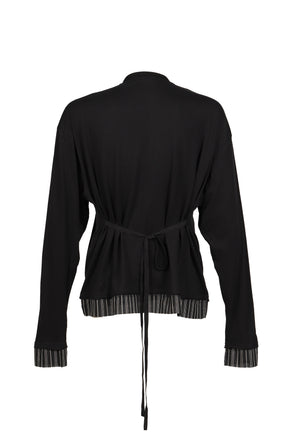 LAS RELAX FIT BOXY SERAFINO W/ CONTRAST EDGE MONOGRAM EMBROIDERY / BLK