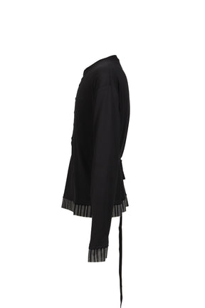 LAS RELAX FIT BOXY SERAFINO W/ CONTRAST EDGE MONOGRAM EMBROIDERY / BLK