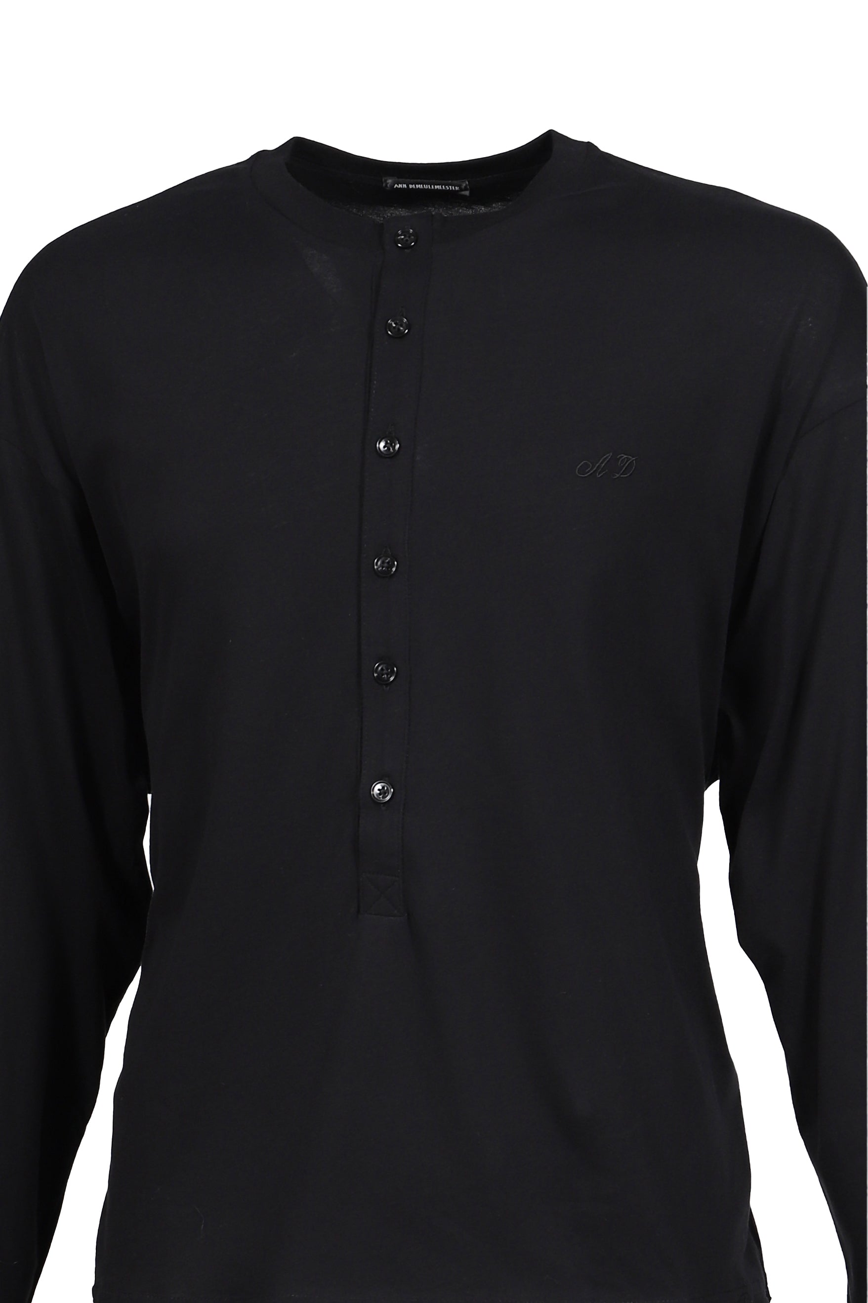 LAS RELAX FIT BOXY SERAFINO W/ CONTRAST EDGE MONOGRAM EMBROIDERY / BLK