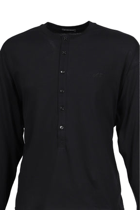 LAS RELAX FIT BOXY SERAFINO W/ CONTRAST EDGE MONOGRAM EMBROIDERY / BLK