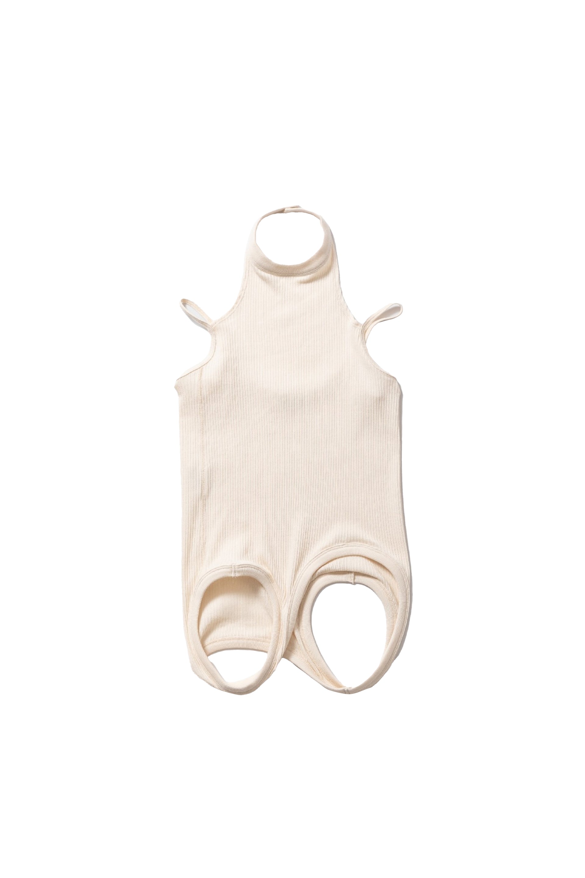 DOUBLE-END SHEER RIB JERSEY TANK TOP / ECRU