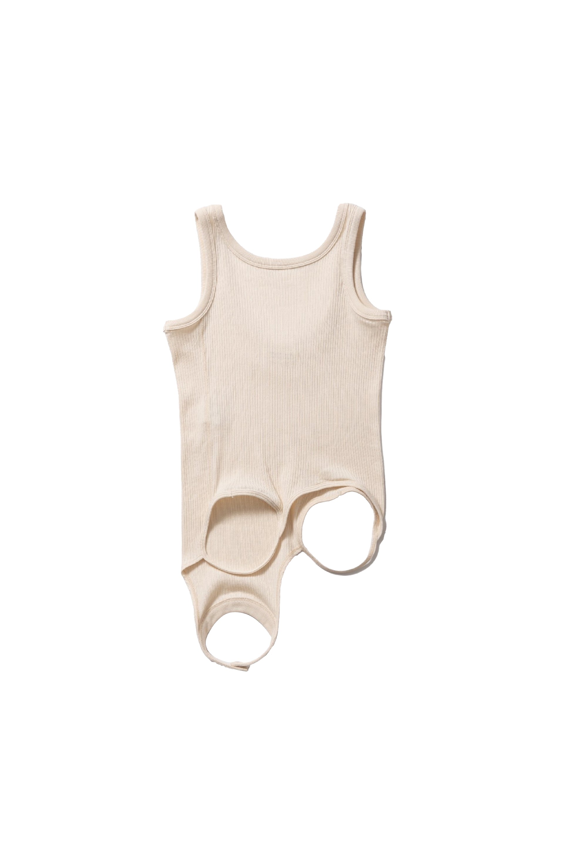 DOUBLE-END SHEER RIB JERSEY TANK TOP / ECRU