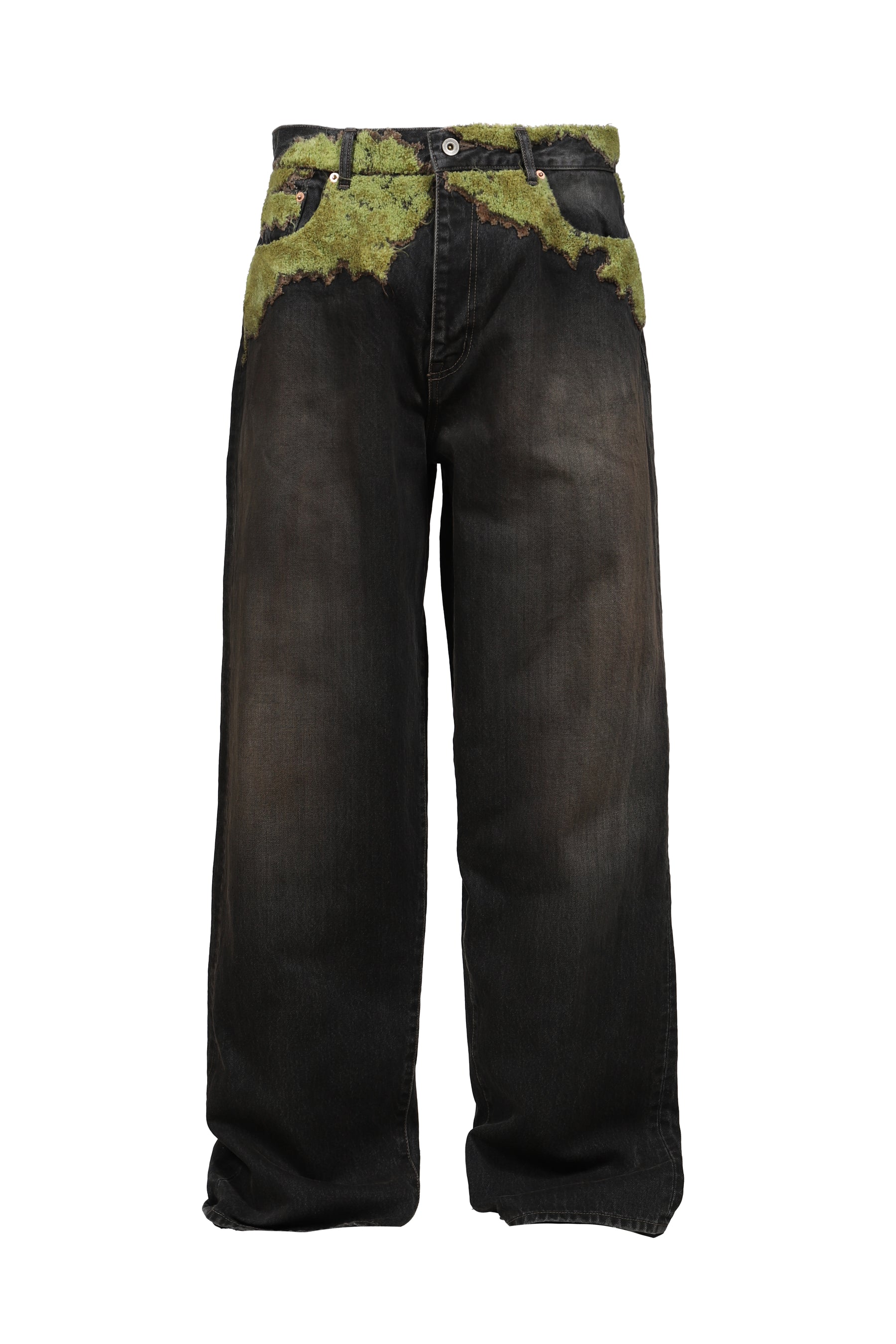 doublet ダブレット SS26 MOSS-GROWN WOOD DENIM PANTS / BLK - NUBIAN