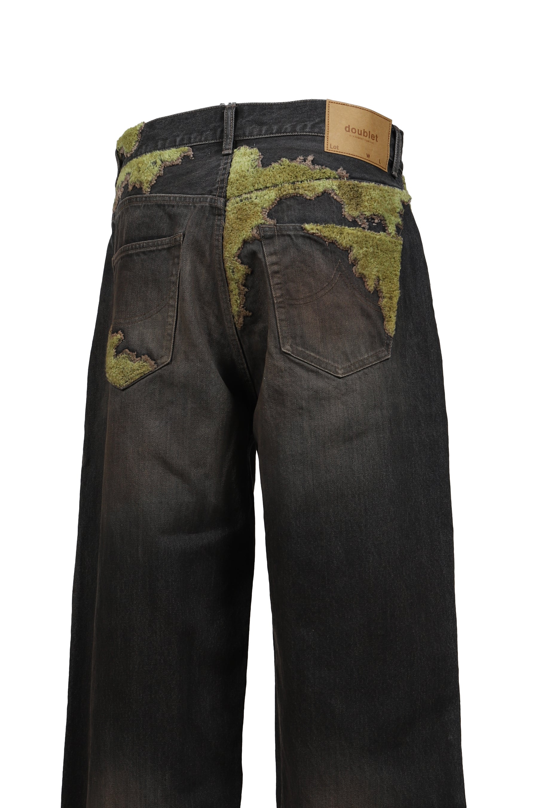 doublet ダブレット SS26 MOSS-GROWN WOOD DENIM PANTS / BLK - NUBIAN