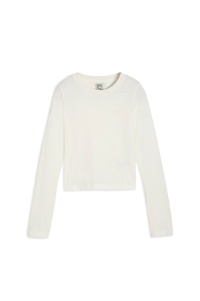 SLIM LONGSLEEVE TEE / WARM WHITE