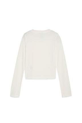 SLIM LONGSLEEVE TEE / WARM WHITE