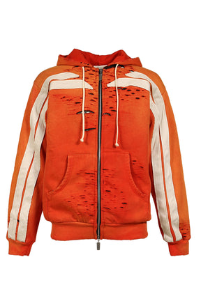APOCRYPHA PIOUS ZIP HOODIE / ORANGE