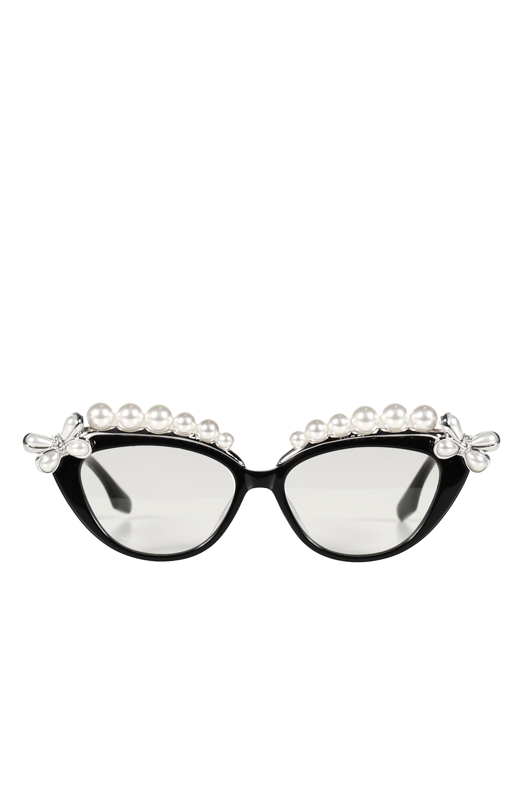 PEARL FLOWER GLASSES / BLACK