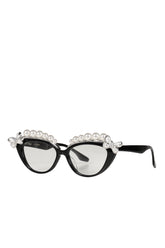 PEARL FLOWER GLASSES / BLACK