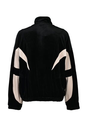 VELOUR WARM UP JACKET / BLK